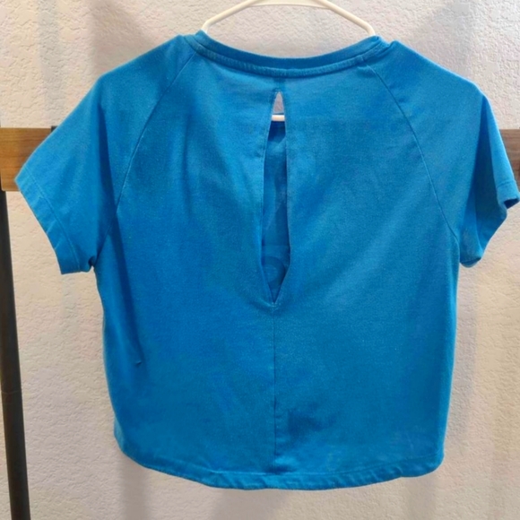 Adidas Crop Top In Blue - Picture 2 of 3